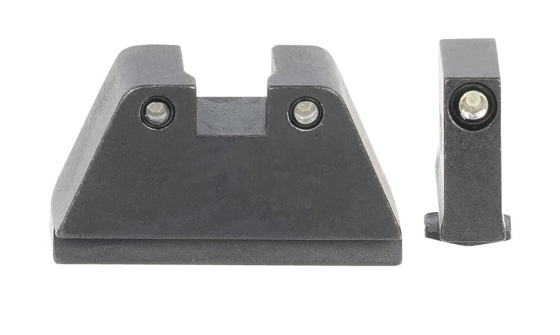 AmeriGlo GL814 Optic Sight Set Glock 2XL Tall Green Tritium Black Outline