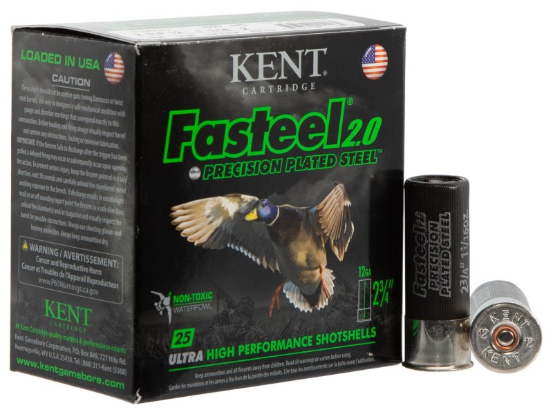 Kent Cartridge Fasteel 2.0 12 Gauge 2.75 in 1 1/16 oz Shot Size 2