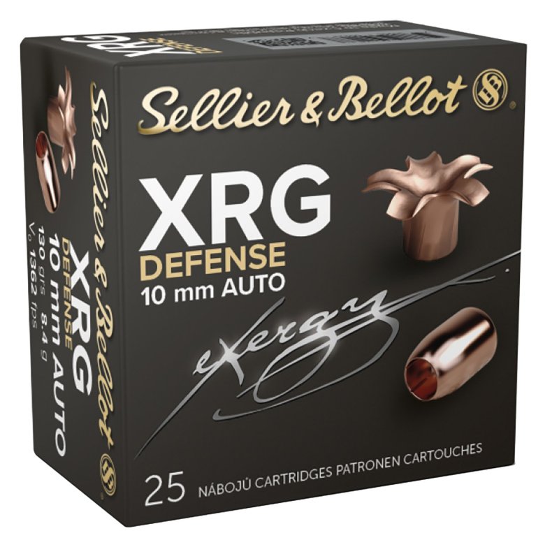 Sellier & Bellot SB10XA 10mm Auto 130gr Solid Copper HP Ammo 25 Rounds
