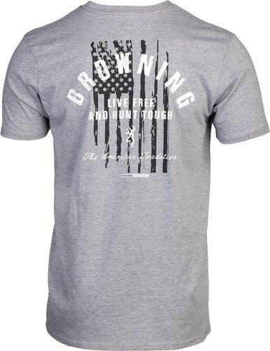 Browning Hunt Tough SS T-Shirt, Heather Gray 5010156905