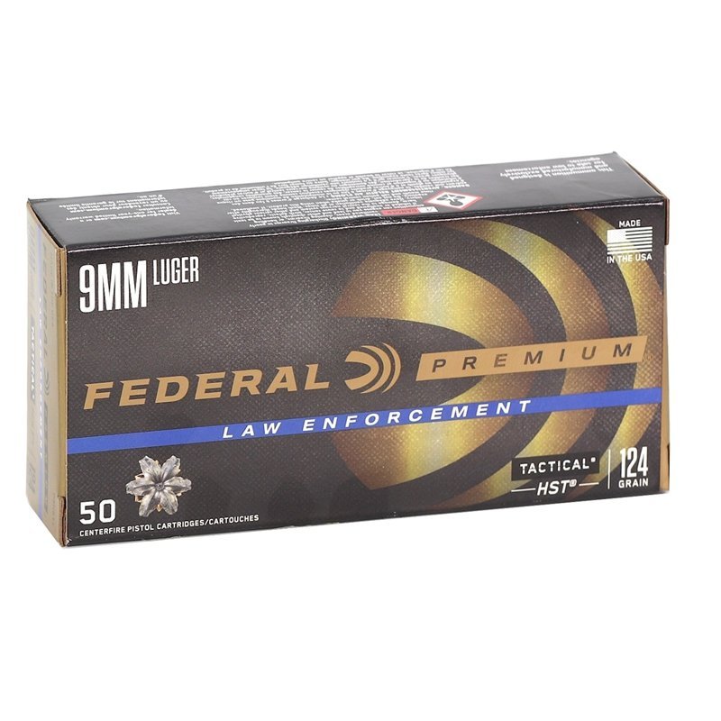 Federal Premium P9HST1 9mm 124gr HST JHP 50 Rounds 1000 Round Case