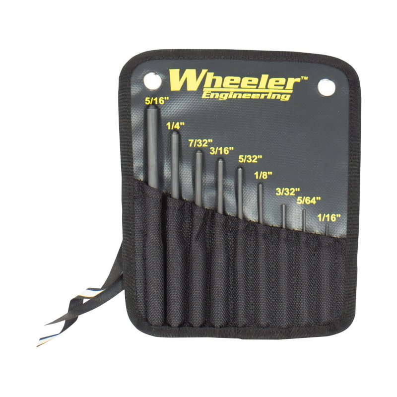 Wheeler 204513 Roll Pin Punch Set 9 Pieces Steel Nylon Pouch