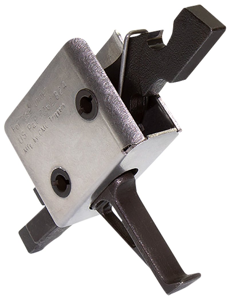 CMC 91507 AR-15 Drop-In Flat Trigger 3.5 lbs Black/Silver Finish