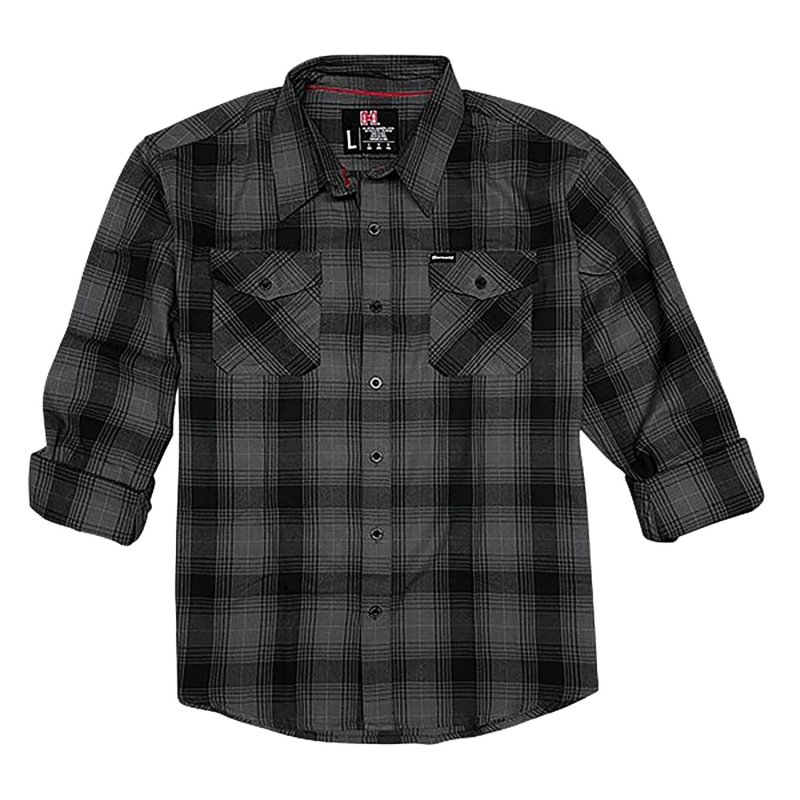 Hornady Gear 32224 Flannel Shirt Xl Gray/Black Co