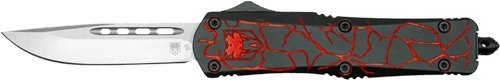 CobraTec Knives Medium FS-3 OTF Fractured Black Red 3 In D2