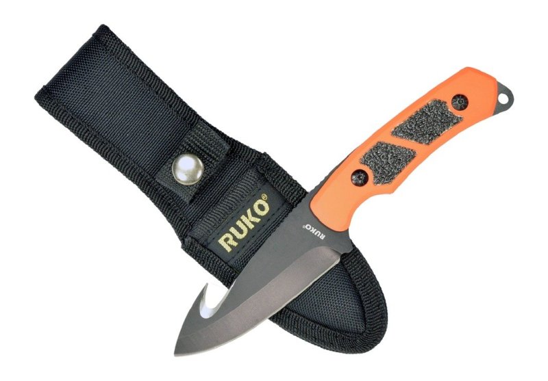 RUKO RUK0105BZ-CS 440A 3.25In Skinning Blade Orange Handle