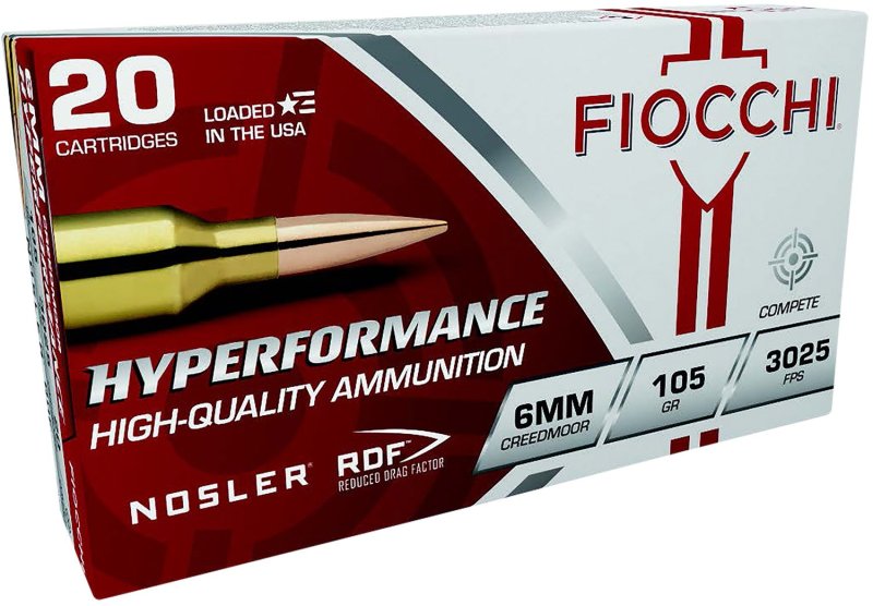 Fiocchi 6CMRD Hyperformance 6mm Creedmoor 105gr Nosler RDF 20/Box