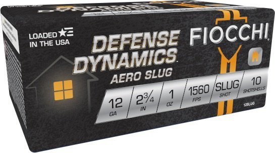 Fiocchi 12SLUG Defense Dynamics Aero 12Gauge 2.75" 1oz RifledSlug Shot