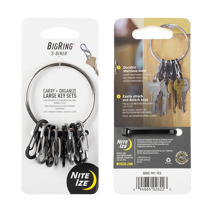 Nite-Ize Bigring Steel Split Key Ring Secure Fast-Access