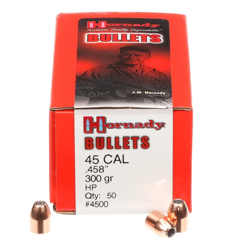 Hornady 4500 InterLock .458 Caliber 300 Grain HP Bullets