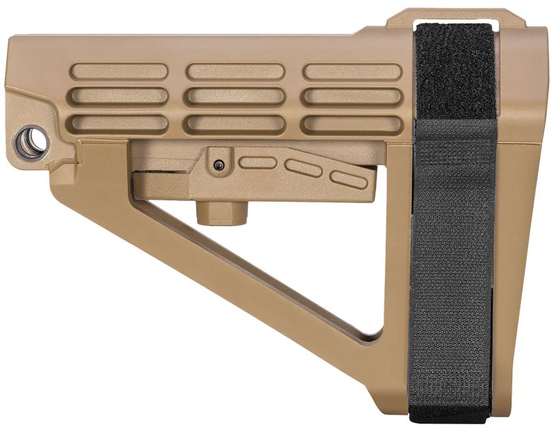 SB Tactical SBA4 Pistol Stabilizing Brace FDE 5-Position Adjustable