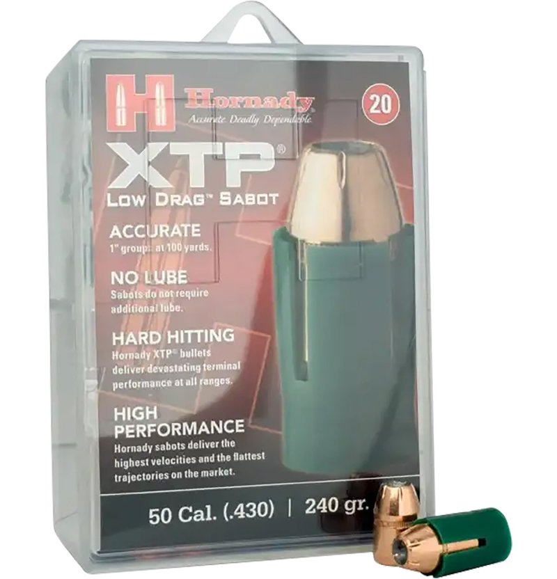 Hornady 6720 XTP 50 Caliber 240 Grain Hollow Point 20 Per Box