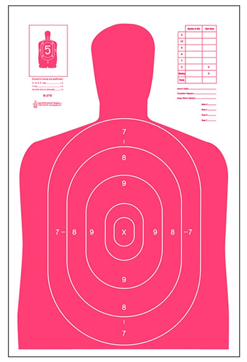 Action Target B27ERD100 23 In x 35 In Fluorescent Red/White 100 Count