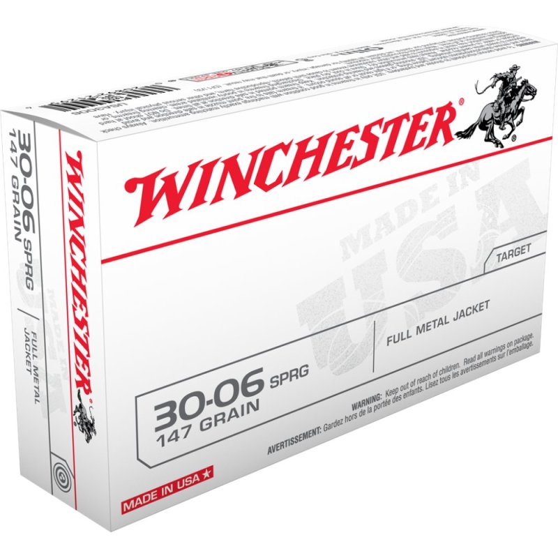 Winchester USA3006 30-06 Springfield 147 gr Full Metal Jacket 20 Rounds