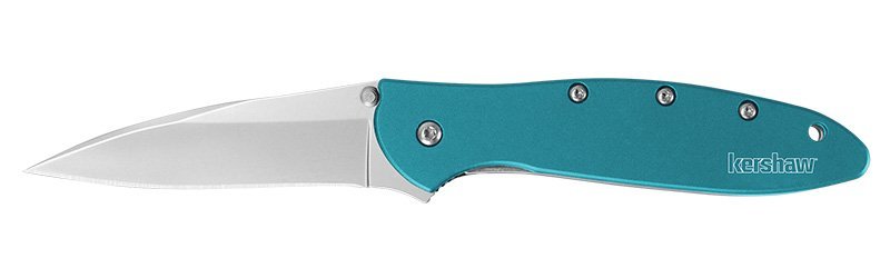 Kershaw Leek 1660TEAL 3 In 14C28N Drop Point Bead Blasted