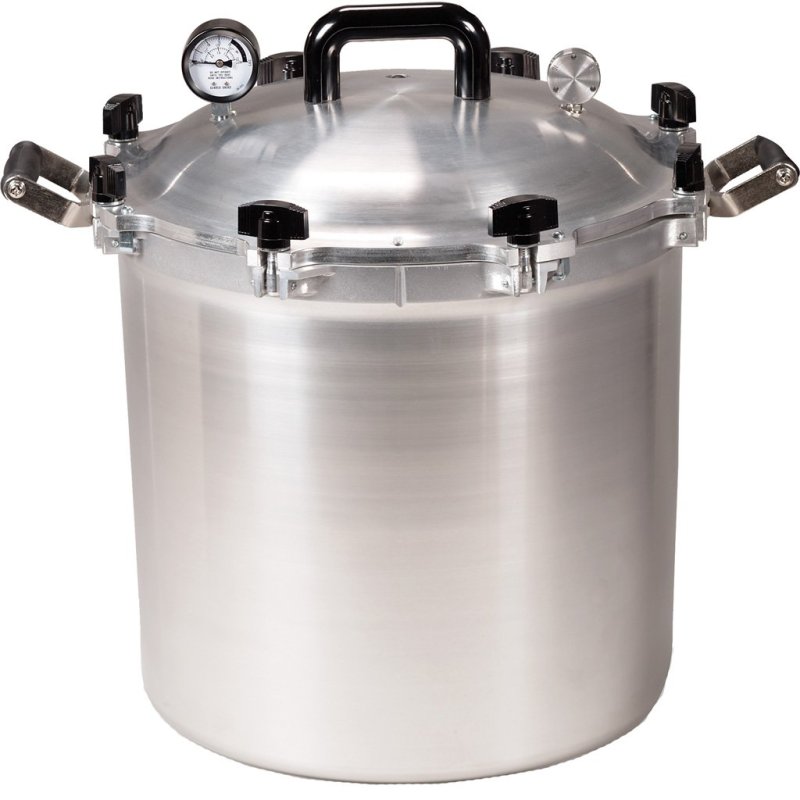 All American 941 Pressure Cooker 41.5 Qt, Metal-to-Metal Seal, 5-15 PSI