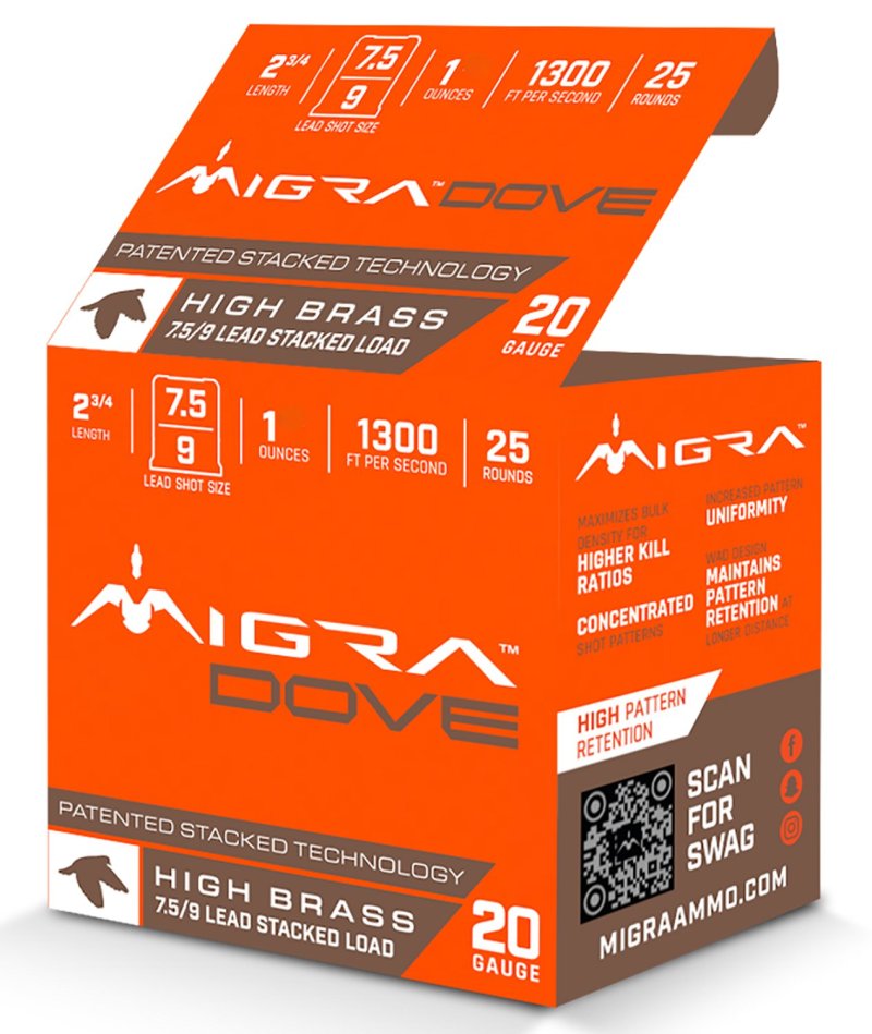 Migra Ammunitions M20LF7.59 20Gauge 2.75In 1oz 7.5/9Shot 25ct