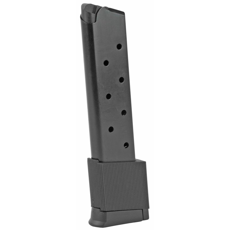ProMag Extended 10-Round .45 ACP 1911 Government Model Magazine, Heat-Treated Steel, Blue Finish, DuPont Zytel Polymer Base, USA Made