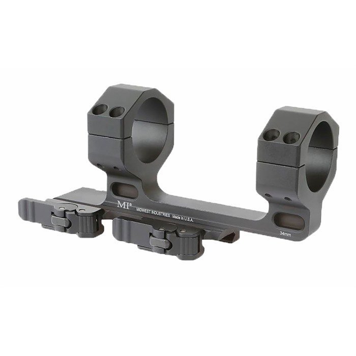 Midwest Industries MI-QD34SMH 34mm Scope Mount 1.93In Height Black