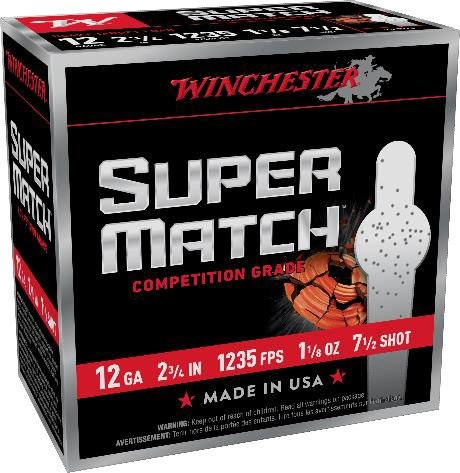 WIN SUPER MATCH 12GA 2.75 11/8OZ #7.5 25/10