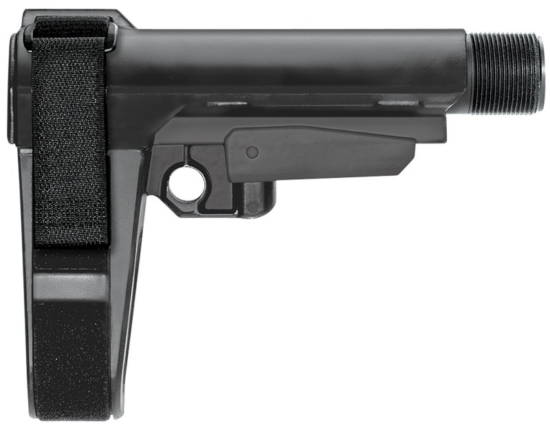 SB Tactical SBA3X01SB SBA3 X Black Adjustable Synthetic AR-Platform Brace, 5-Position, Ambidextrous QD Sling Socket, No Buffer Tube