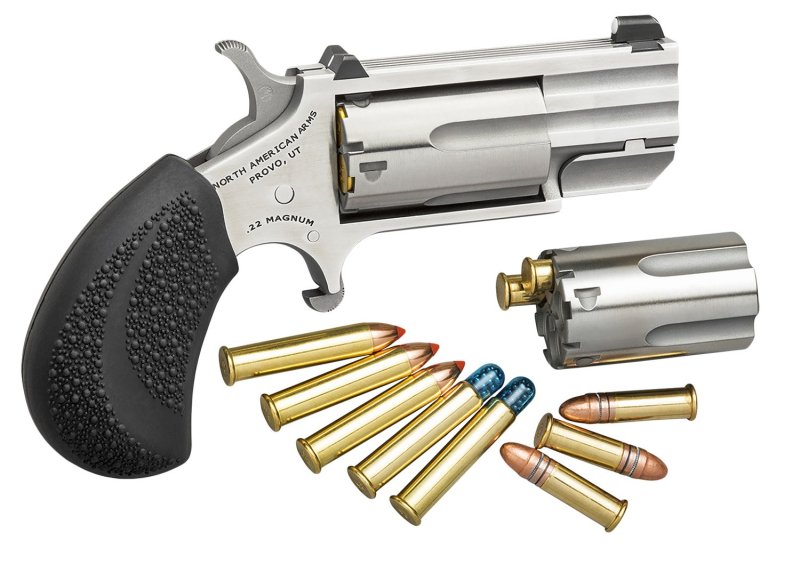 North American Arms NAA-PUG-DC Mini-Revolver 22LR/22M 1" White Dot Sight