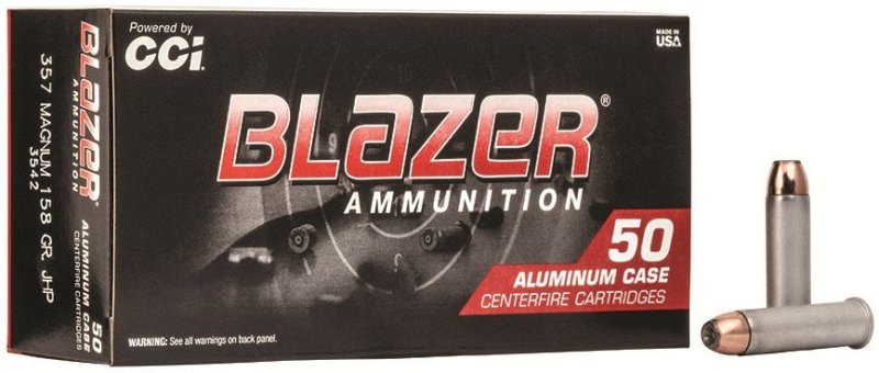CCI Blazer 3542 357 Magnum 158 Grain JHP 50 Rounds Aluminum Case