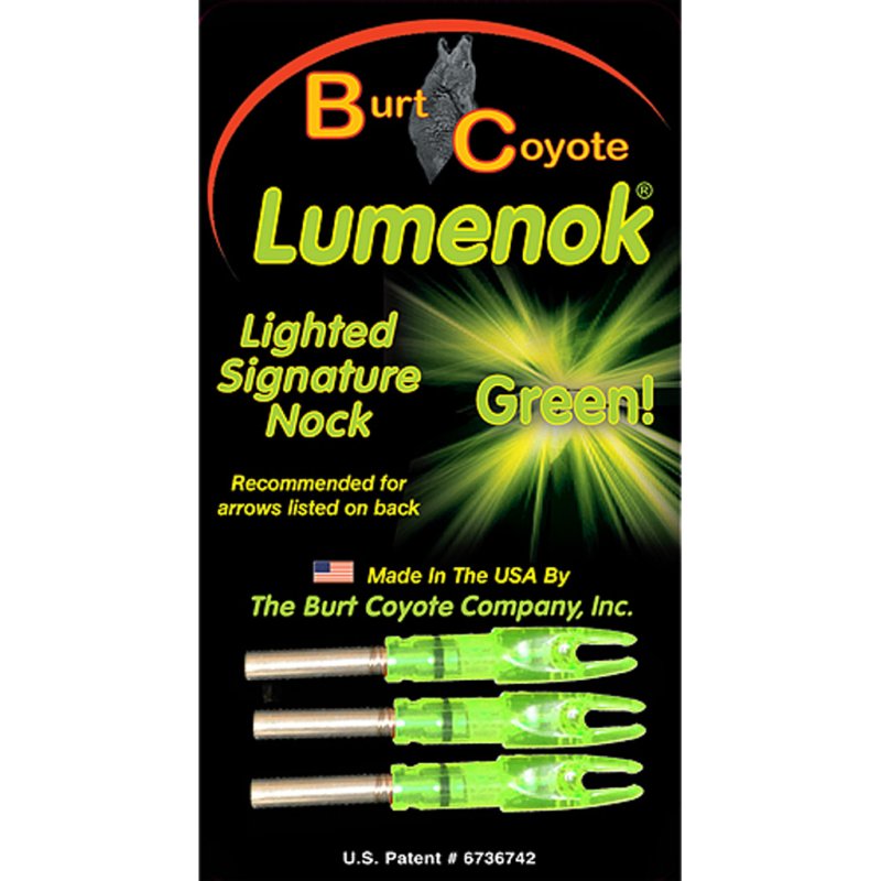 GWS Green Lighted S Nocks 3-Pack 28 Grains Waterproof Long Battery Life
