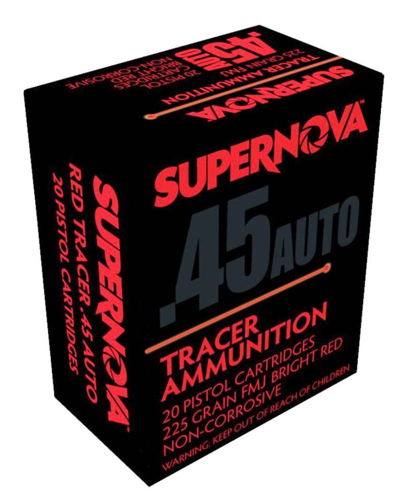 Supernova PMSN45ACR .45 ACP 225gr Red Tracer FMJ 20 Rounds (58 chars)