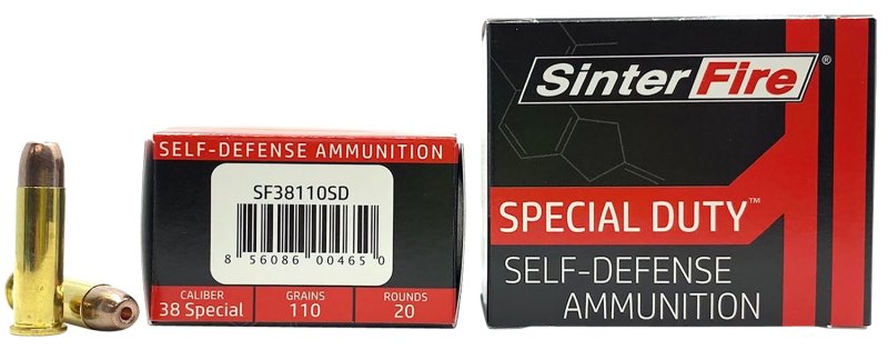 SinterFire SF38110SD .38 Special 110gr Lead-Free Frangible HP 20/Box