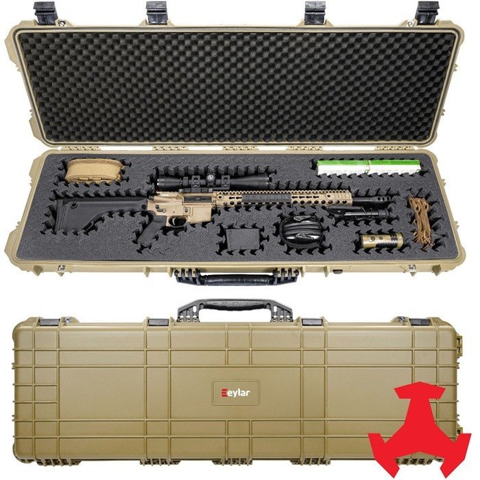 EYLAR SA00014 TAN 48 Inch Hard Rifle Case Ragar Foam