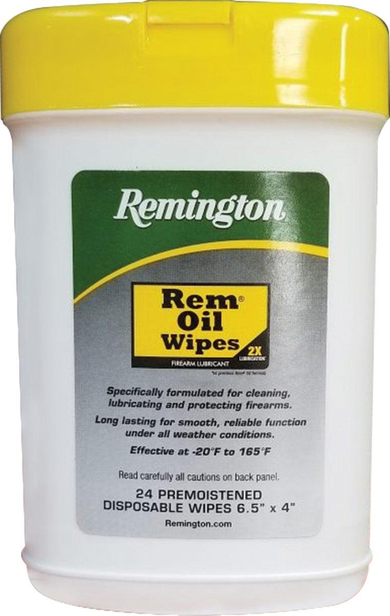 Remington Accessories 16325 Rem Oil Cleans/Lubricates/Protects Wipes 24