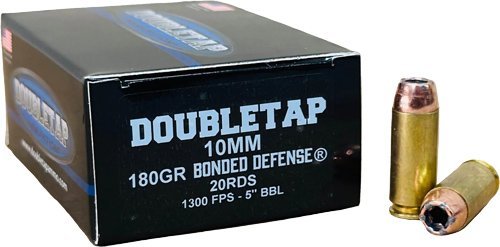 DoubleTap Ammunition 10MM180BD20 10mm 180Gr JHP 20 Rounds