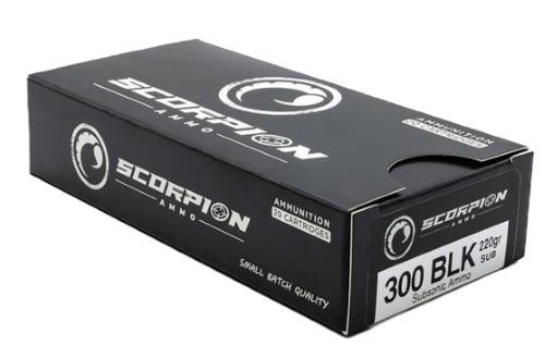 Scorpion Ammo 300B220-SUB20 300 AAC Blackout 200gr SunSonic 20-Rounds