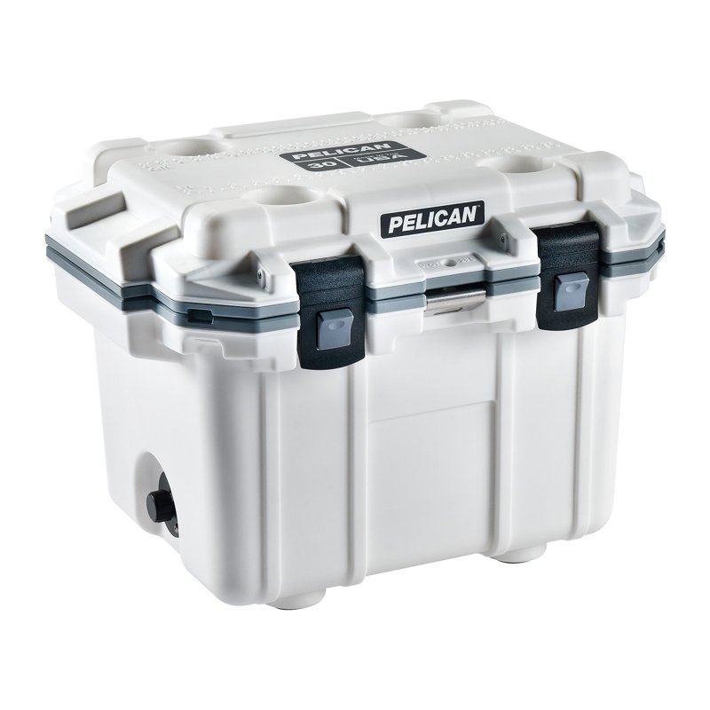 Pelican 30Q-1-WHTGRY 30QT Elite Cooler White/Gray Polypropylene