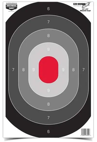 Birchwood Casey EZE-Scorer 37053 Target 23 in x 35 in Black Gray Red 5 Pack