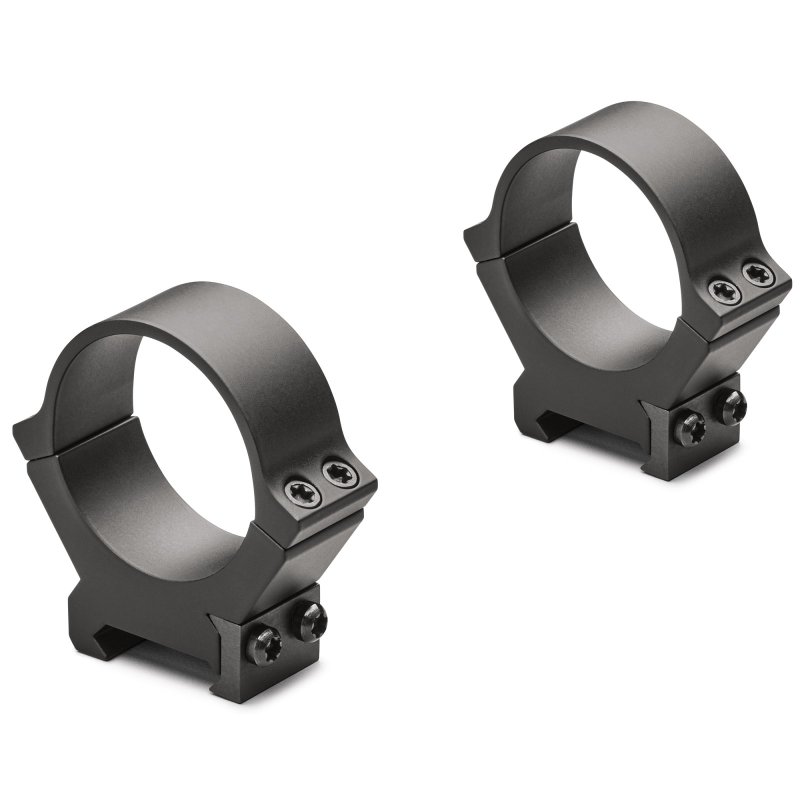 Leupold PRW2 34mm Medium Steel Cross-Slot Ring Set Matte Black
