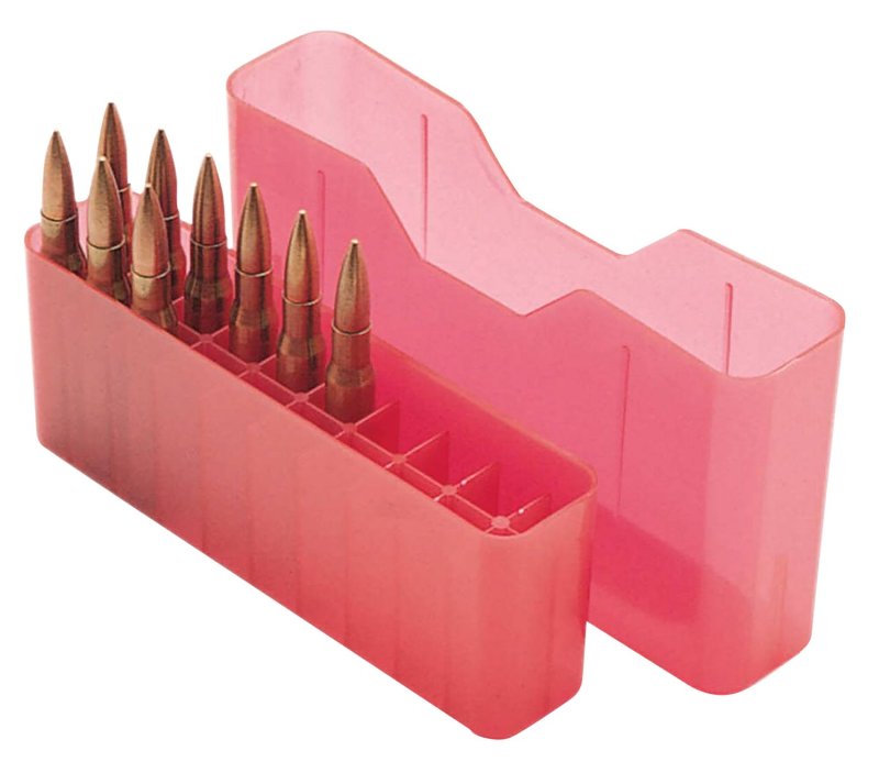 MTM 20 Rd 7mm Remington 338 Win Mag Clear Red Slip-Top Ammo Box