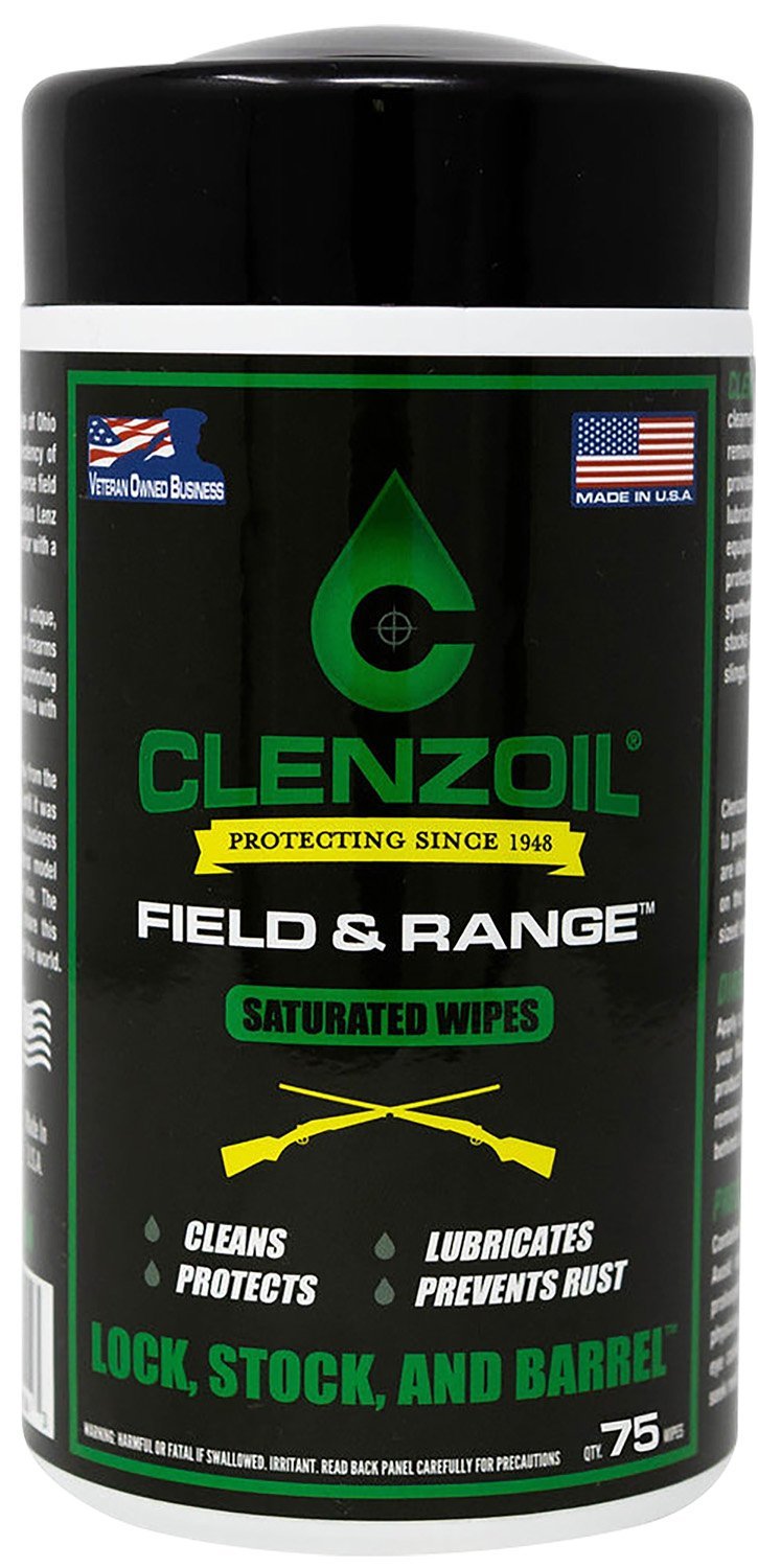 Clenzoil 2243 Field & Range Wipes & 50ct Cleans Lubes Protects