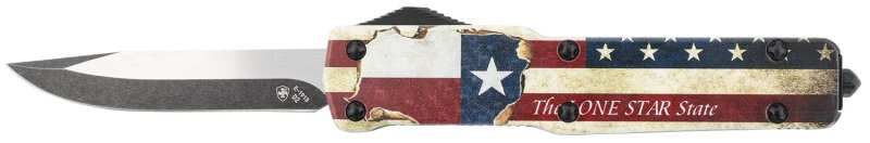 Templar MZTX321 Weighted OTF Knife 3.16" D2 Blade Red/White/Blue Handle