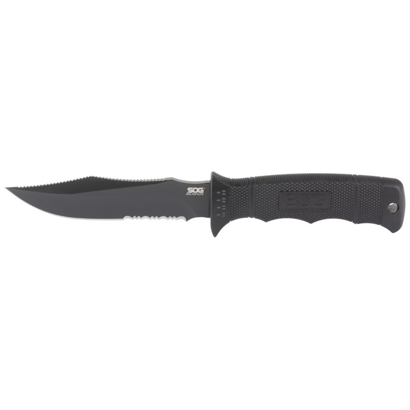 SOG Seal Pup Elite 4.85 In TiCN AUS-8A GRN Handle Sheath
