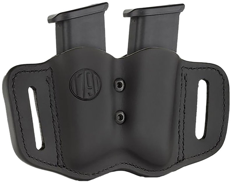 1791 Gunleather MAG-F Double Mag Holster Stealth Black Belt
