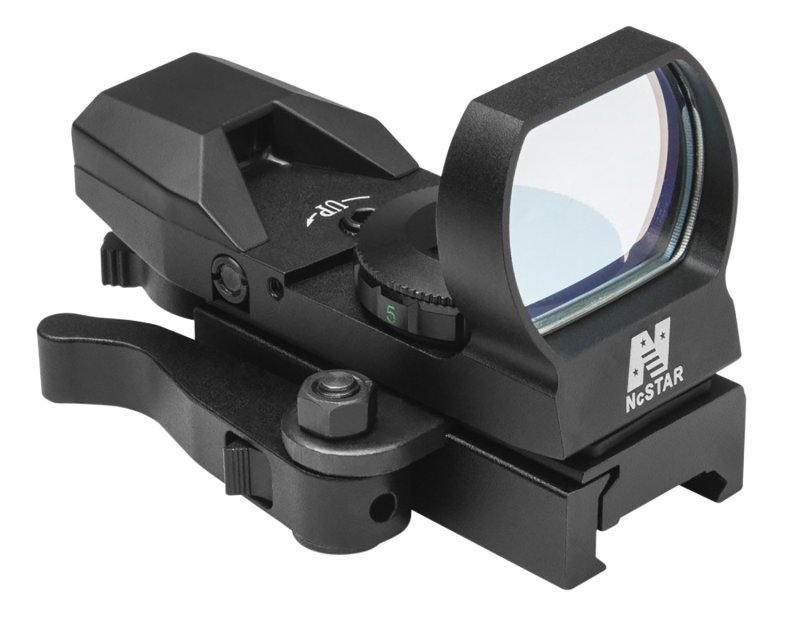 NcSTAR D4BQ Red Dot Reflex Sight Black Anodized 4 Reticles QR Mount