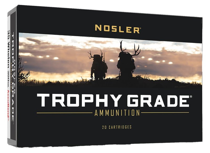 Nosler 60081 35 Whelen 225 Grain AccuBond 2700 fps 20 Rounds Brass
