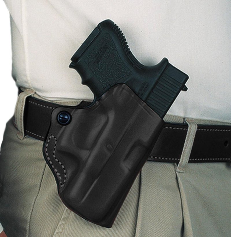 DeSantis 019BA02Z0 Mini Scabbard RH Leather Holster J-Frame 2-2.25" Black