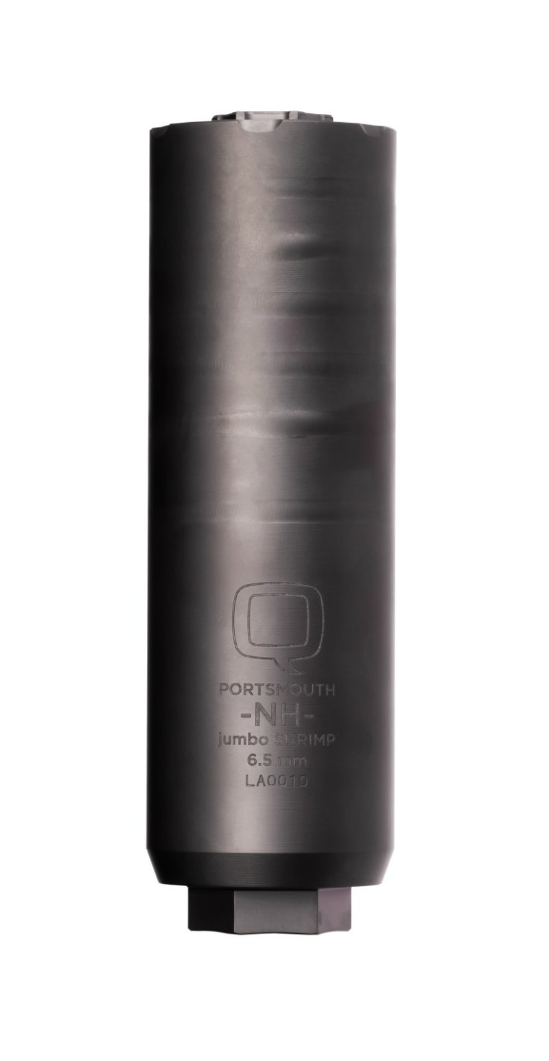 Q LLC SIL-JS-QUICKIE-65 6.5MM Suppressor 5.7 In Black PVD Cherry Bomb