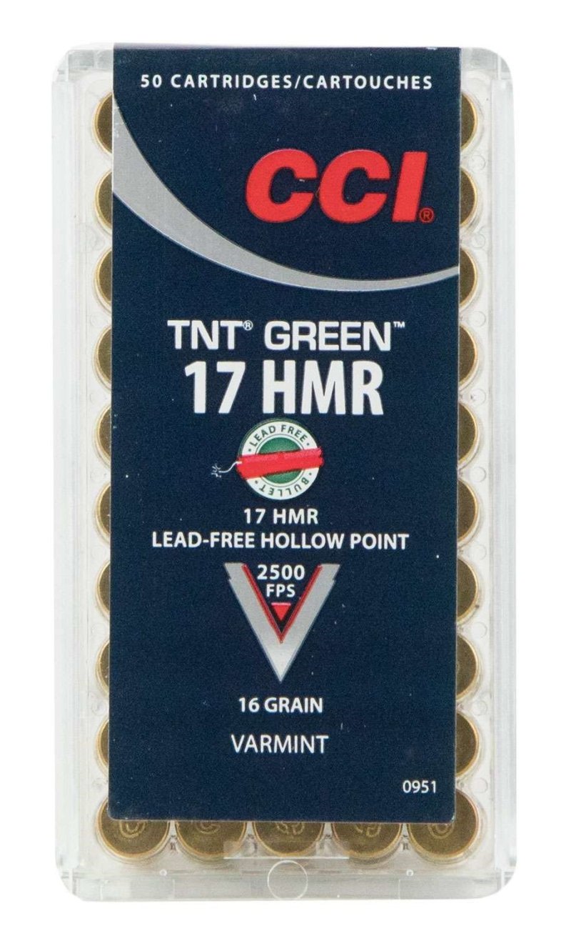 CCI Speer TNT Green HP .17 HMR 16gr Rimfire Ammo 50 Rounds