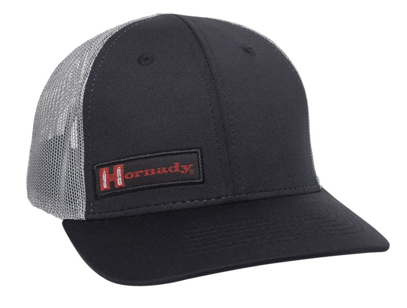 Outdoor Edge Black/Grey Mesh Back Cap Woven Hornady Label