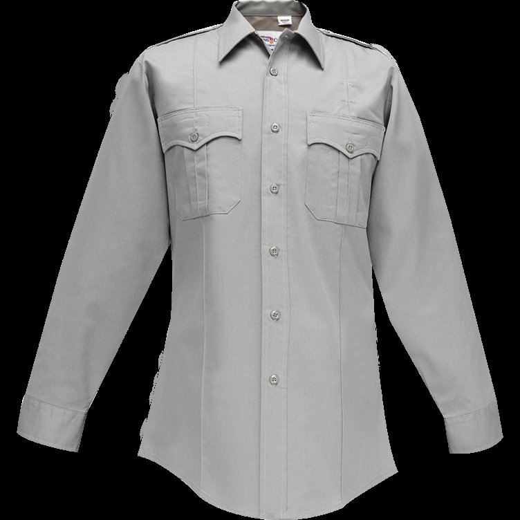 Flying Cross Duro Poplin Long Sleeve Shirt Sewn-In Creases (UPC 402950)