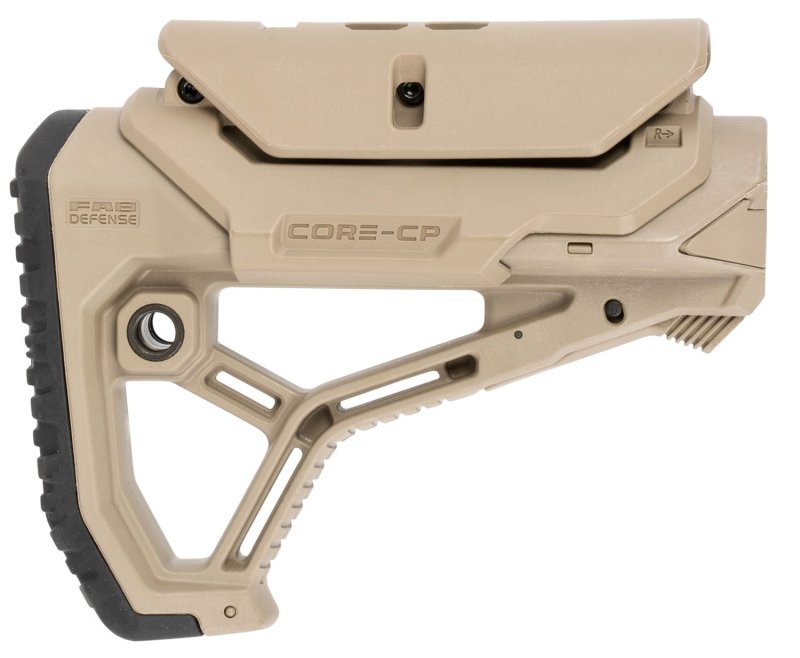 FAB Defense FXGLCORECPT GL-Core Buttstock AR-15/M4 Adj. Cheek-Rest FDE